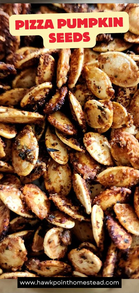 One of my favorite things about pumpkin carving and Fall is roasting the pumpkin seeds.  Enjoy these delicious crunchy pumpkin seeds with the wonderful pizza flavor. Pumpkin seeds are a healthy and satisfying snack that are so easy to make!  Making pumpkin seeds is a fun activity to do with kids! Especially trying different flavors. Plus you can put those pumpkin seeds left over after carving your fall pumpkins to great use! Roasted Pumpkin Seeds Flavors, Pumpkin Seeds Flavors, Pumpkin Seeds Recipe Roasted, Making Pumpkin Seeds, Cooking Hot Dogs, Seasoned Pumpkin Seeds, Flavored Pumpkin Seeds, Pumpkin Seed Recipes Roasted, Roasted Pumpkin Seeds Recipe