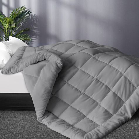 Amazon.com: Moonsea Down Alternative Comforter King / Cal King White Quilted Comforter with Corner Tab, All Season, Lightweight and Medium Warmth, Plush Siliconized Fiber Filling - Box Stitched : Home & Kitchen Queen Bed Quilts, Full Size Comforter, Quilted Comforter, Grey Comforter, Down Alternative Comforter, King Size Comforters, Twin Xl Comforter, Bed Comforter Sets, Down Comforters