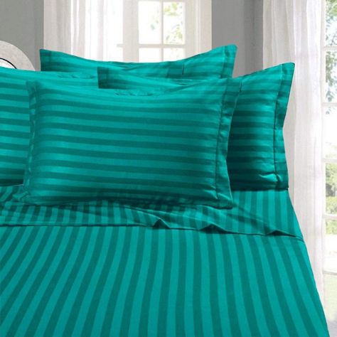 Striped Bed Sheets, Premium Hotel, Striped Bedding, Luxurious Bed, Bed Sheet Set, Percale Sheets, Striped Sheets, Sheet Sets Full, Soft Bedding