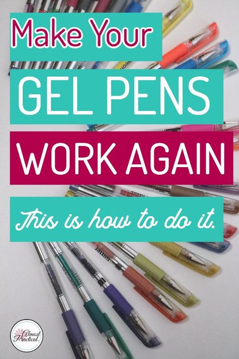 Isn't it frustrating when your gel pens just don't work? Good news! This is how you can fix them and start writing again. #gelpens #planners #pens #tips #accessories #officesupplies #coloring #coloredpens via @AlmostPractical Mandalas, Gel Pen Art, Gel Pens Coloring, Coloring Tips, Card Making Tips, Colored Pencil Techniques, Coloring Tutorial, Colouring Techniques, Stamping Techniques