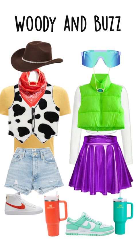 Halloween, Group Costumes, Halloween Toy Story, Toy Story Costumes, Woody And Buzz, Halloween Toys, Toy Story, Projects To Try