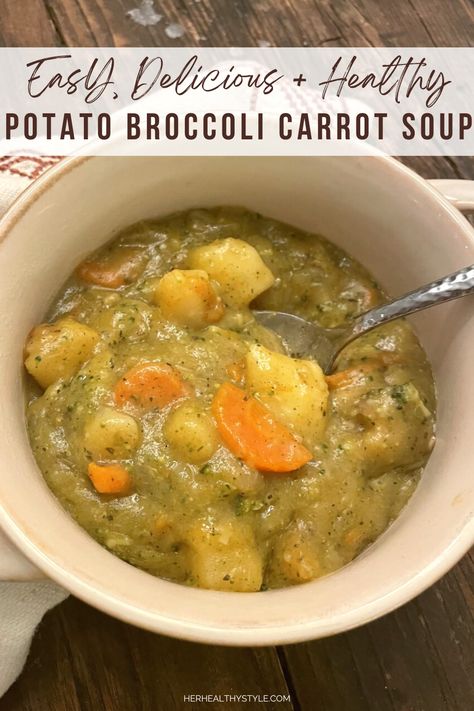 Broccoli Carrot Soup, Broccoli And Carrot Soup, Spring Soup Recipes, Summer Soup Recipes, Easy Healthy Soup, Easy Soup Recipes Healthy, Broccoli Carrot, Potato Broccoli, Spring Soups