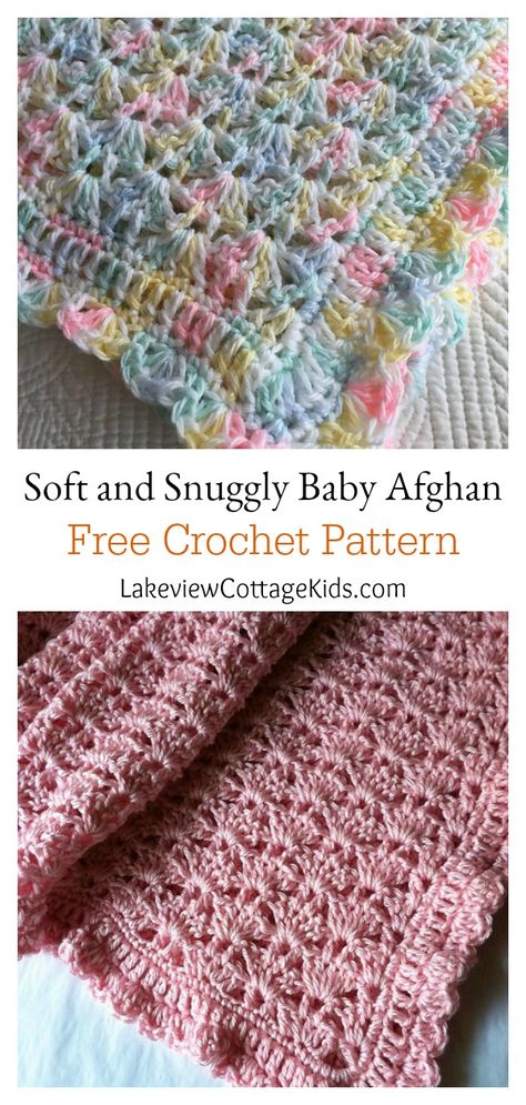 Soft and Snuggly Baby Blanket Free Crochet Pattern Crocheted Baby Blankets, Colorful Baby Blanket, Blankets Crochet, Baby Afghan Crochet Patterns, Crocheted Baby Blanket, Crochet Baby Blanket Free Pattern, Easy Crochet Baby Blanket, Crochet Blanket Designs, Baby Afghan