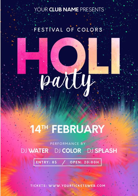 Happy holi festival poster Free Vector | Free Vector #Freepik #vector #freebackground #freebrochure #freeflyer #freeposter Holi Birthday Party, Holi Creatives, Holi Festival Poster, Pov Caption Ideas, Holi Post, Holi Colours, New Year's Eve Flyer, Happy Holi Festival, God Radha Krishna