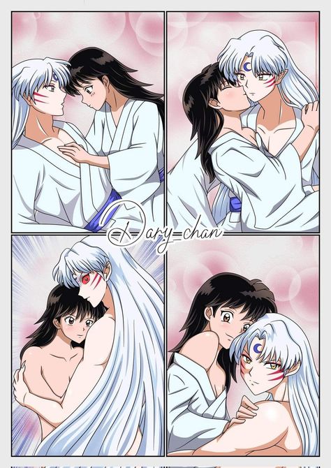 Inuyasha Rin, Amor Inuyasha, Inuyasha Funny, Rin And Sesshomaru, Inuyasha Love, Seshomaru Y Rin, Inuyasha And Sesshomaru, Inuyasha Fan Art, Kagome And Inuyasha