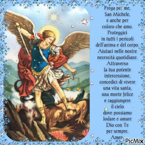 PREGHIERA A SAN MICHELE ARCANGELO PER LA FAMIGLIA. – ilmattinosacro Angelo Guerriero, San Michele Arcangelo, Italian Greetings, Beautiful Swan, Garden Angels, San Michele, Jesus Christ Images, Guardian Angels, God Prayer