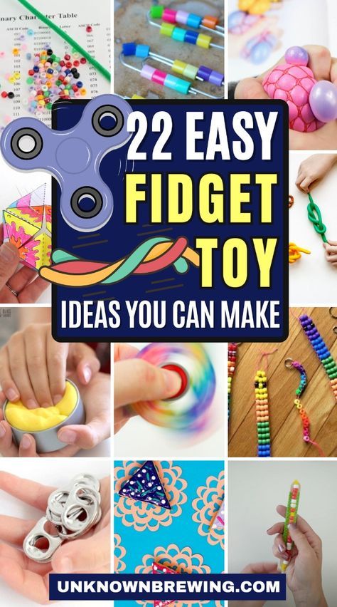 Sensory Diy Toys, Weighted Sensory Items Diy, Fabric Fidget Toys, Sensory Fidget Toys, Sensory Ideas For Adults, Quiet Fidgets For School, How To Make Homemade Fidgets, Wire Fidget Toy, Science Toys For Kids