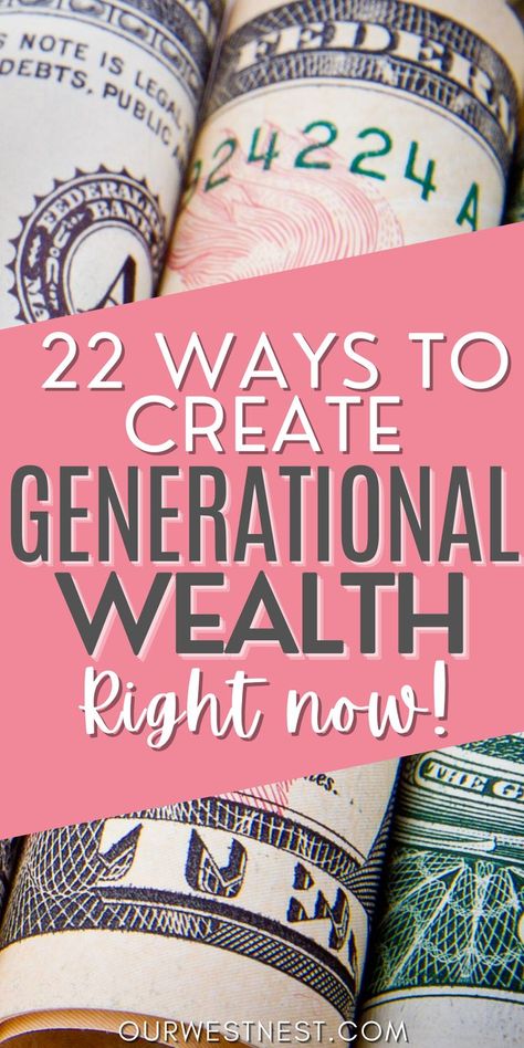 How To Create Generational Wealth, How To Create Wealth, Build Wealth Tips, Wealth Building Tips, Creating Generational Wealth, Building Generational Wealth, Generation Wealth, Investing Ideas, How To Build Wealth