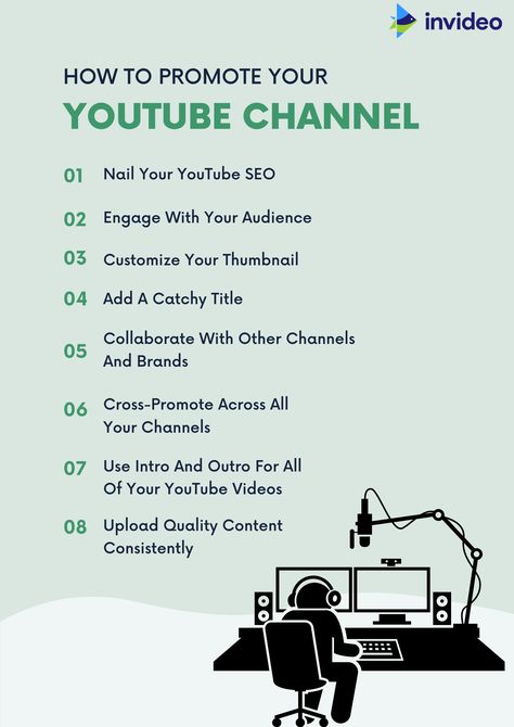 YouTube Channel Promotion. 8 tips that are directed towards two primary goals: ranking on YouTube + Google and increasing engagement rate – this is all that matters to boost your YouTube channel. Visit the InVideo Blog and learn more! #youtube #marketing Best Time To Upload On Youtube, Youtube Set Up, Youtube Growth Tips, Youtube Tools, Gym Layout, Computer Hacker, Youtube Marketing Strategy, Youtube Account, Start Youtube Channel