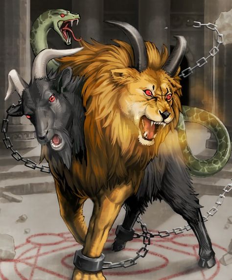 Card: Chimera Chimera Mythology, Greek Mythological Creatures, Greek Monsters, Creature Fantasy, Mythical Creatures Fantasy, Arte Alien, Mythical Animal, Fantasy Beasts, Mythical Beast