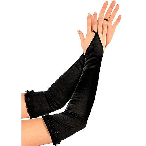 Black Arm Warmers, Arm Warmers Black, Arm Accessories, Costume Gloves, Satin Noir, Halloween Costume Shop, Halloween Store, Kids Party Supplies, Sports Themed Party