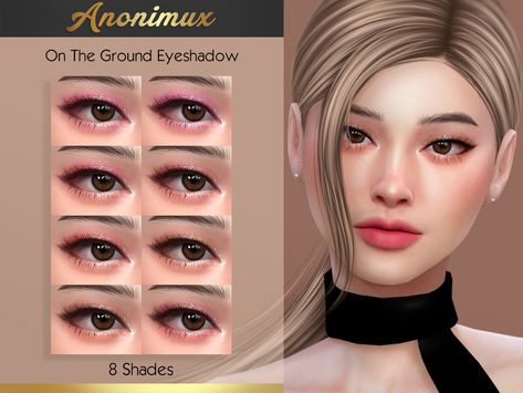 Sims 4 Asian Makeup, Mod Eyeshadow, Eyeshadow Korean, Mod Makeup, Korean Eyeshadow, Los Sims 4 Mods, Pelo Cafe, Korean Eye, Sims 4 Cc Eyes