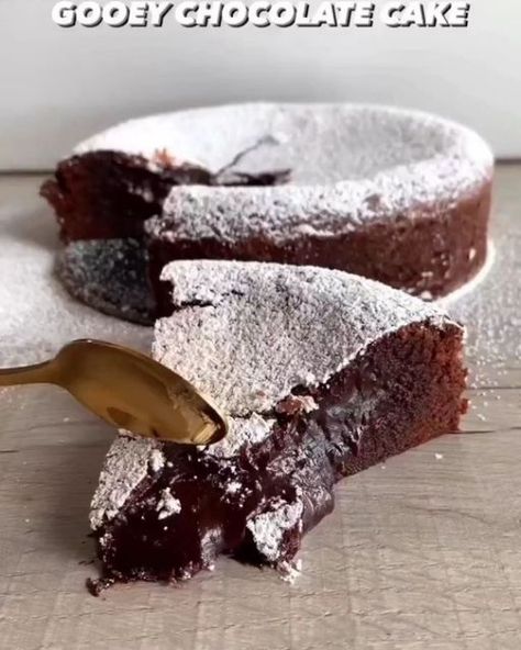 desserttasteful on Instagram: "5-INGREDIENT GOOEY CHOCOLATE CAKE 😍

This is Swedish cake also known as Kladdkaka 😃 It’s so easy to make with just a few simple ingredients and it tastes absolutely amazing! 🙌

It has crisp edges and top, with a super indulgent, gooey, chocolatey middle 🤤

Sound on for full instructions 🔉

All you need is:

145g salted butter, melted (you can also use unsalted butter with 1/2 tsp salt)
360g granulated sugar (or caster sugar)
120g plain flour
60g cocoa powder
3 large eggs, lightly beaten, room temp

Tin size: 7” springform pan (greased)

Bake 180C /(160C fan) 30-35 mins - the top should be crisp and set, and the centre should still gooey. Allow to cool fully in the tin 🥰

Store in the fridge and reheat if desired for a gooey dessert ❤️

LIKE - SAVE - SHA Swedish Cake, Gooey Chocolate Cake, Easy Baking Recipes Desserts, Tasty Baking, Lava Cakes, Caster Sugar, 5 Ingredient, Plain Flour, Easy Baking Recipes