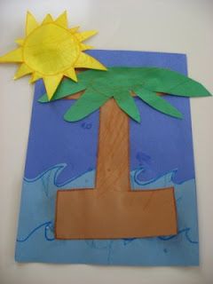 I is for Island - palm tree letters, Caribbean decorations, hula music/dancing, pineapple snacks... Craft Island, Letter I Activities, Letter I Crafts, Preschool Letter Crafts, Abc Crafts, Alphabet Letter Crafts, The Letter I, Letter Craft, Preschool Letter