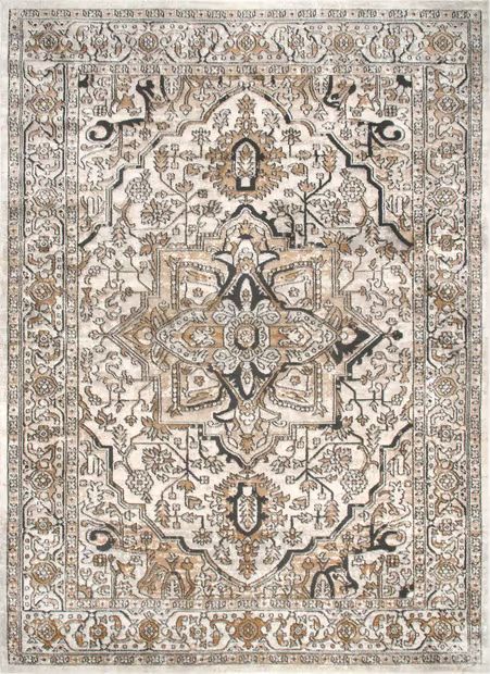 Beige Bordered Medallion Area Rug | Rugs USA Farmhouse Area Rugs, Laundry Room Rugs, Solid Color Rug, Vintage Medallion, Medallion Pattern, Medallion Rug, Beige Walls, Carpet Stains, Rugs Usa