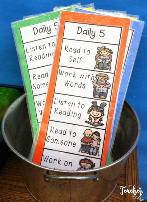 Daily 5 Kindergarten, Daily 5 Stations, Daily 5 Centers, Daily 5 Activities, Daily Five, Teacher Bag, Teaching Language Arts, 2nd Grade Reading, First Grade Reading