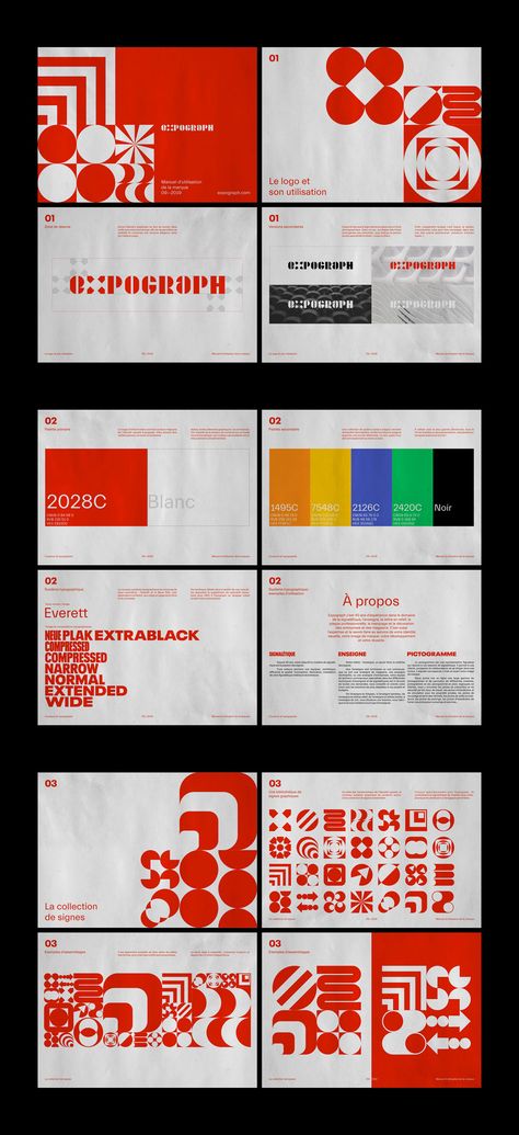 Expograph - brand identity and graphic design by Brand Brothers. Logos, Travel Brochure Design, Typographic Artwork, Identity Graphic Design, 포트폴리오 레이아웃, Visual Identity System, List Design, Corporate Identity Design, Vi Design