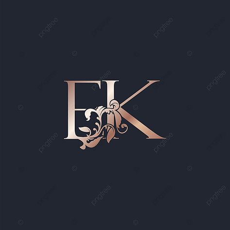 Logos, Ek Logo Design, K E Logo, Luxury Layout, Crest Template, E Letter Design, Dil Photos Love, K Letter Images, Ornate Background