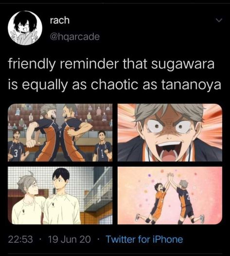 Sugawara Koushi Headcanon, Sugawara Headcanons, Funny Haikyuu, Haikyuu Genderbend, Kōshi Sugawara, Volleyball Stuff, Haikyuu Memes, Yamaguchi Tadashi, Sugawara Koushi