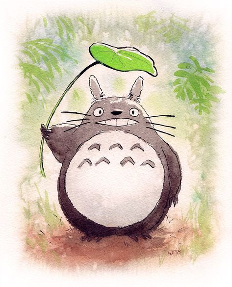 My Neighbor Totoro, Watercolor Painting, Art, Watercolour Painting