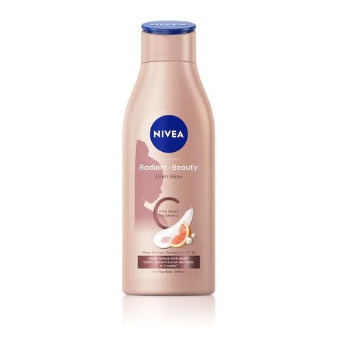 NIVEA Radiant Beauty Even Glow Best Body Lotion For Even Skin Tone, Nivea Skin Care Products, Nivea Body Lotion, Nivea Lotion, Bleaching Your Skin, Nivea Cream, Glow Lotion, Radiant Beauty, Natural Skin Tone