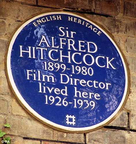 A blue plaque Alfred Hitchcock London Homes, Commemorative Plaque, Hitchcock Film, Famous Castles, London History, London Landmarks, English Heritage, South Kensington, Street Names