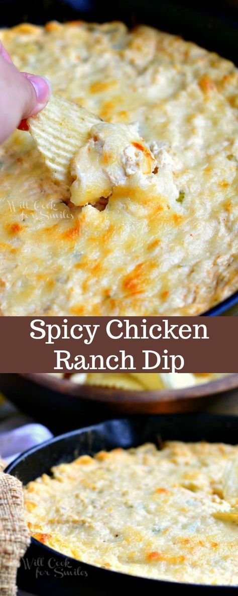 Chicken Ranch Dip Recipe, Chicken Ranch Dip, Ranch Dip Recipe, Spicy Ranch, Chips Dip, Spicy Dip, Chicken Ranch, Ranch Mix, Cheesecake Dip