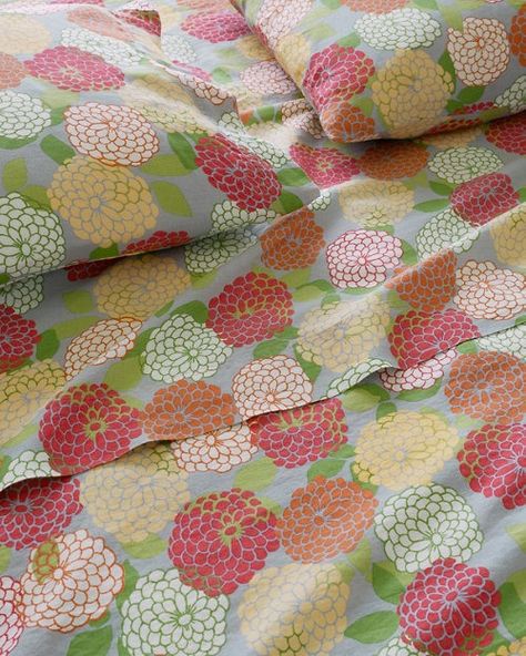 Zinnia Floral Relaxed-Linen Sheets Pattern Sheets Bedding, Floral Sheets, Sheets Bedding, Pattern Sheets, Patterned Bedding, Linen Sheets, Garnet Hill, European Linens, Patterned Sheets