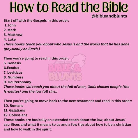 Order Of Reading The Bible, How To Read Bible In Order, When To Read What In The Bible, What Should I Read In The Bible, Good Chapters To Read In The Bible, What Order Should I Read The Bible, Where To Start Bible Study, Order To Read Bible, How To Read A Bible