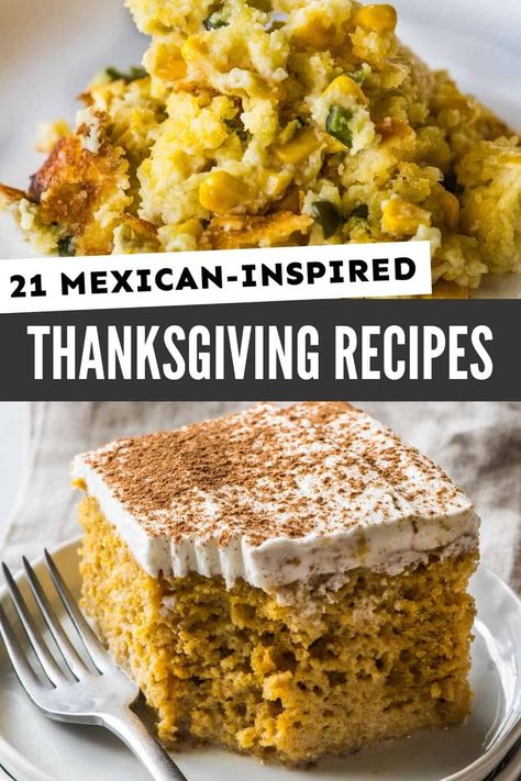 Celebrate the holiday season with these 21 Mexican-inspired Thanksgiving recipes that are sure to make your holiday feast uniquely memorable! Mexican Theme Thanksgiving, Spicy Thanksgiving Recipes, Mexican Style Thanksgiving, Mexican Themed Thanksgiving, Thanksgiving Inspired Recipes, Mexican Food Thanksgiving, Southern Living Thanksgiving Recipes, Non Traditional Thanksgiving Recipes, Nontraditional Thanksgiving Ideas