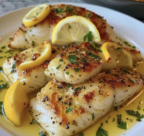 Easy Zesty Lemon Butter Fish Fillet Recipe - My Home Made Recipe Lemon Butter Fish Recipes, Baked Flounder Fillet Recipes, Zesty Lemon Butter Fish Fillet, Fish Fillet Recipe Healthy, Lemon Fish Recipes, Fish Fillets Recipes, Lemon Butter Fish, White Fish Recipes Healthy, White Fish Recipes Baked