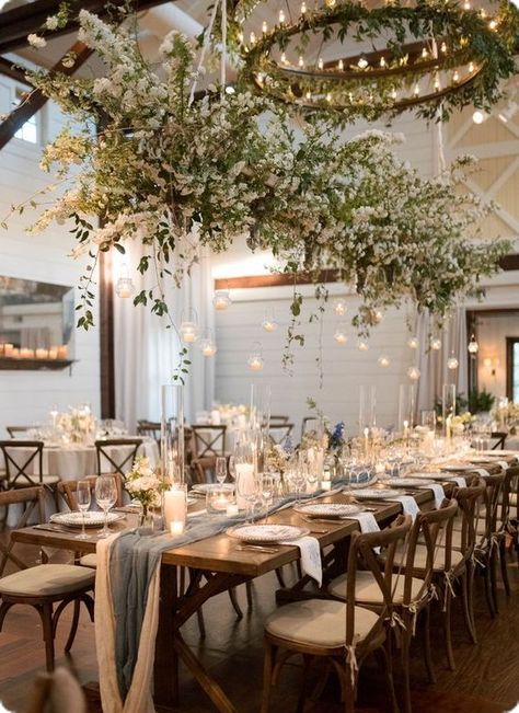 Pippin Hill Wedding, Wedding Reception Hall, Unique Table Settings, Enchanting Wedding, Woodsy Wedding, Wedding Numbers, Enchanted Wedding, Stunning Wedding Dresses, Reception Hall