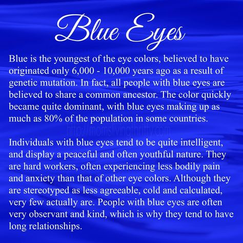 I knew Blue Eyes are Rare but this   Rare?? Blue Eye Facts, Eye Color Facts, Rainbow Witch, People With Blue Eyes, Eye Facts, Pagan Festivals, Eye Quotes, Genetic Mutation, Herbs For Health