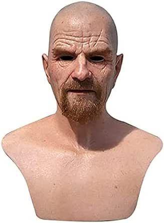 Demasko Halloween Realistic Old Man Wrinkle Full Head Mask Halloween Masquerade Party Props Halloween Masquerade Party, Old Man Mask, Old Man Face, The Mask Costume, Halloween Costume Props, Halloween Party Props, White Face Mask, Bald Man, Head Mask