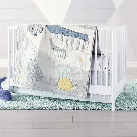 Baby Under the Sea Ocean Crib Bedding Nursery Decor  #baby #infant #newborn #crib #nursery #nurserydecor #bedding #cribbedding #ocean #sea #affiliate Rug Under Bed, Neutral Crib, Crib Bedding Boy, Sea Nursery, Crib Bedding Girl, Neutral Bedding, Baby Boy Bedding, Girl Cribs