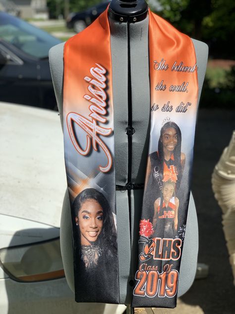 Grad Sash Ideas, Graduation Sash Ideas High Schools, Graduation Sash Ideas, Graduation Stole Ideas, High School Graduation Outfit, Sash Ideas, High School Graduation Pictures, Graduation Shirts For Family, Graduation Stoles