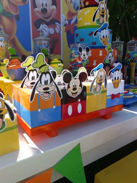 Mickey And Friends Party Decoration, Mickey Mouse Clubhouse Goodie Bags, Mickey Mouse Clubhouse Party Favors, Mickey Mouse Clubhouse Pinata, Mickey Mouse And Friends Birthday Party, Mickey Mouse Clubhouse Birthday Party 1st, Mickey Clubhouse Party Decorations, Mickey Party Ideas, Mickey And Friends Birthday Party