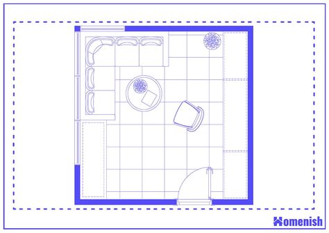 How to Place a Sectional in a Small Living Room (9 Great Ways) - Homenish Corner Sectional Living Room Layout, Sectionals In Small Living Rooms, Corner Sofa Living Room, Large Sectional Sofa, Coastal Decorating Living Room, Large Sectional, Living Room Layout, Corner Fireplace, Types Of Sofas