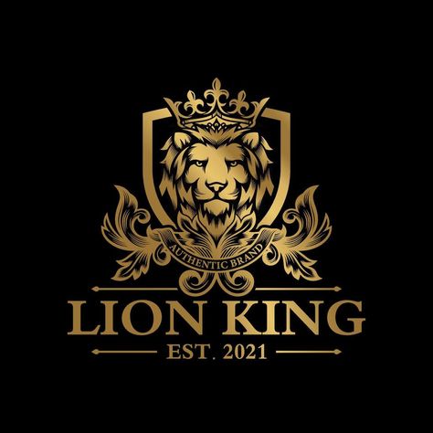 Lion King Logo, Lion Logo, King Logo, Lion King, Luxury Brand, Foil, Lion, Logo Design, Crown