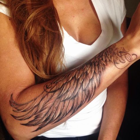 Mandala Wings Tattoo Design, Angel Wings Tattoo Shoulder, Angel Wing Arm Tattoo, Angel Wings Tattoo Forearm, Phoenix Wings Tattoo, Forearm Wing Tattoo, Wing Tattoo Arm, Underarm Tattoo, 42 Tattoo