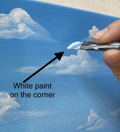 How To Paint Clouds Easy, How To Paint A Cloud, How To Draw Clouds Step By Step, Painting Clouds Tutorial, Oil Tutorial, Art Kid Aesthetic, Cloud Painting Acrylic, How To Paint Clouds, Cloud Tutorial