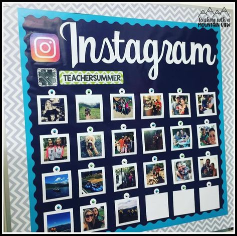 Instagram Bulletin Board, Focus Boards, Book Tasting, Back To School Pictures, Fraction Activities, School Lesson Plans, First Day Of School Activities, School Displays, Nouns And Verbs