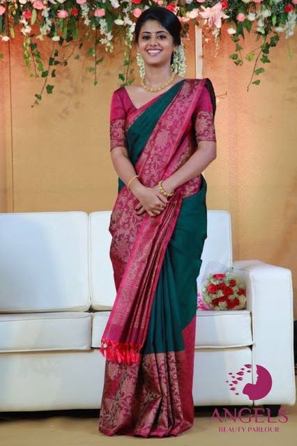 Saree Kuchu Designs Pattu Sarees Color Combinations, Saree And Blouse Color Combinations, Pattu Saree Color Combinations Latest, Saree Color Combinations, Indian Blouse Designs, Latest Silk Sarees, Saree Kuchu Designs, Sari Design, Pattu Saree Blouse Designs