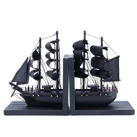 PRICES MAY VARY. Premium Quality Material: Made from high-quality New Zealand pine wood, ensuring durability and a lasting presence. Unique Coastal Theme: Inspired by the legendary Black Pearl pirate ship, perfect for adding a Caribbean touch to your decor. Sleek All-Black Design: Features an elegant, all-black color scheme, including the sails, for a bold and sophisticated look that enhances any decor setting. Versatile Decor Piece: Ideal for nautical-themed rooms, beach houses, children’s room Black Nautical Decor, Vintage Lakehouse Decor, Pirates Of The Caribbean Decor, Dark Nautical Decor, One Piece Decor, Black Beach House, Tropical Academia, Classy Nautical Decor, Caribbean Bedroom