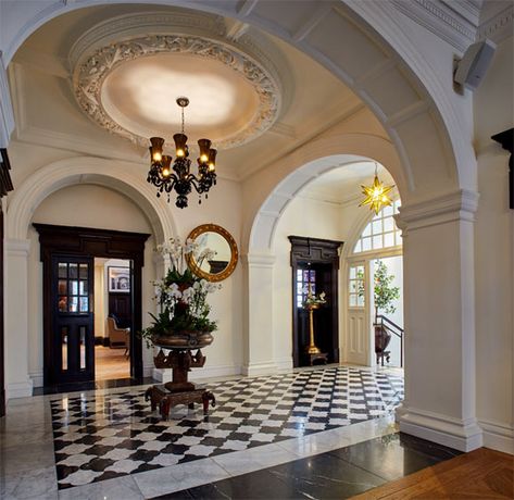 Architectural Presentation, Transitional Architecture, Home Lobby, Hotel Foyer, Georgian Colonial, Ceiling Details, Interior Minimalista, House London, Most Luxurious Hotels