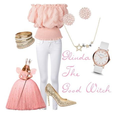 "Glinda The Good Witch" by sarah-fitzsimons on Polyvore Wicked Glinda Outfit Ideas, Wicked Outfit Ideas Glenda, Glinda Inspired Outfit, Glenda The Good Witch, Wicked Glinda, Princess Life, Wicked Movie, Wicked Costumes, Glinda The Good