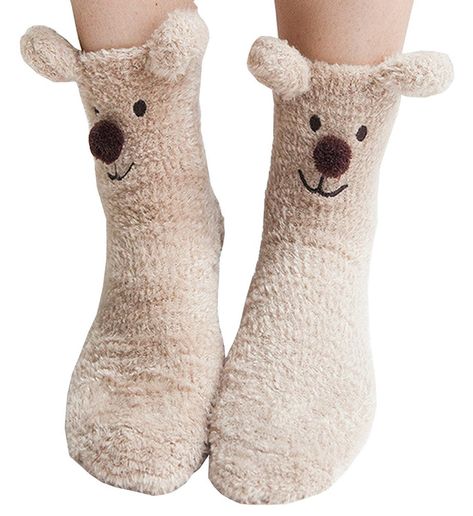 Funny Socks Women, Socks Fuzzy, Estilo Madison Beer, Ugly Christmas Jumpers, Sock Store, Animals Rabbit, Fun Slippers, Animal Socks, Velvet Socks