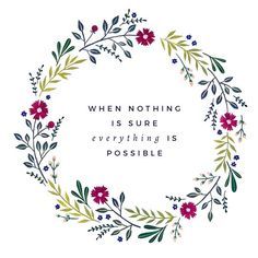 Floral Wreath Drawing, Painted Floral Wreath, Archer And Olive, Freebie Friday, Wreath Drawing, Pola Sulam, Everything Is Possible, 자수 디자인, Anything Is Possible