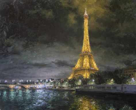 Paris Art Painting, Eiffel Tower Painting, Paris Artwork, Eiffel Tower At Night, Paris Painting, Victorian Paintings, Oil Painting Inspiration, Artsy Photos, Fancy Art