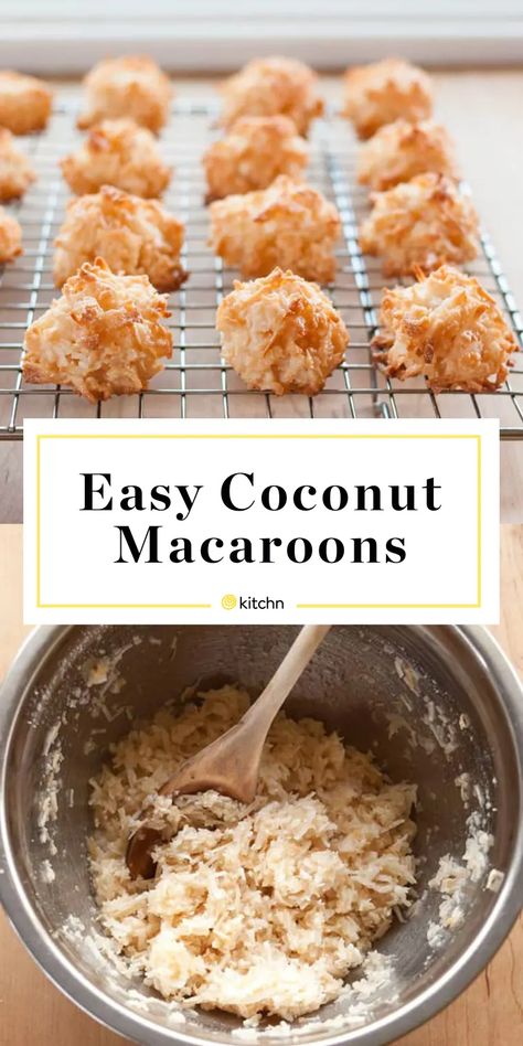 Passover Coconut Macaroons, Bakers Coconut Macaroons, Toasted Coconut Macarons, Healthy Coconut Macaroons, Passover Macaroons, Coconut Macroons, Coconut Recipes Easy, Toasted Coconut Recipes, Gluten Free Coconut Macaroons